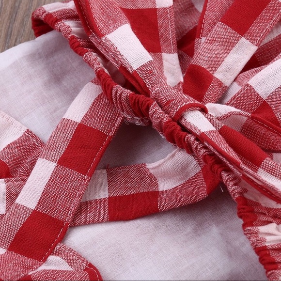 Eva Plaid Picnic Romper - Picture 6 of 6